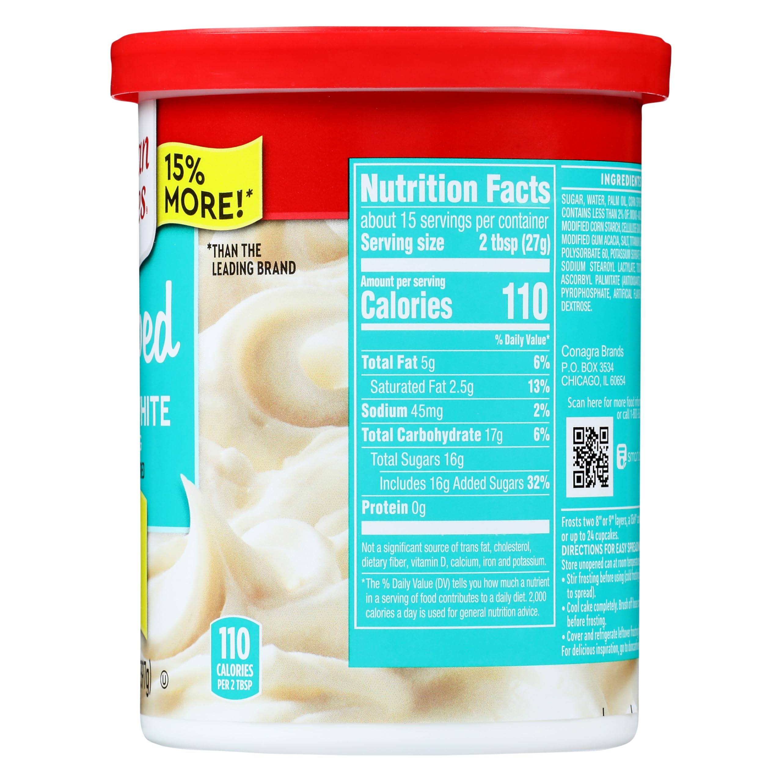 Duncan Hines Whipped Fluffy White Flavored Frosting, 14 oz. - Image 5